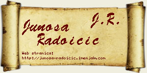 Junoša Radoičić vizit kartica